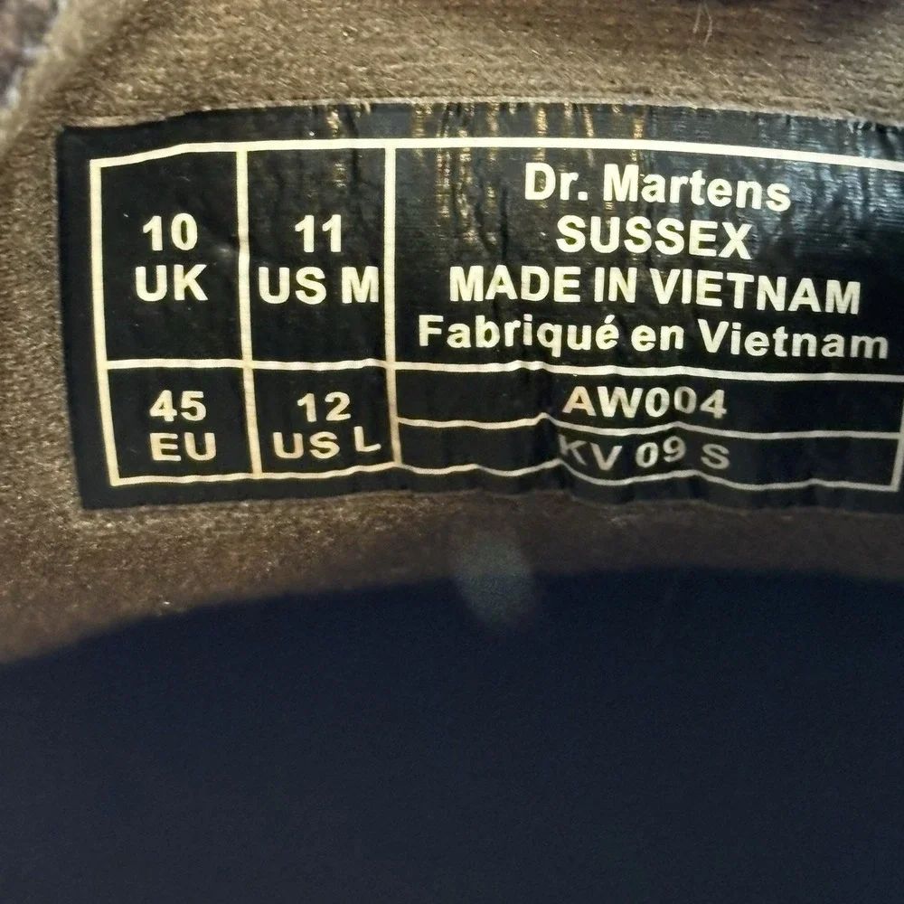 Dr. Martens Sussex AirWair Industrial Chukka Boots Men's US 11 Brown Leather
